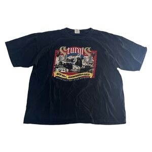 Vintage 90s Sturgis Shirt Men XXL Black 1997 Mississippi 57th Anniversary Harley